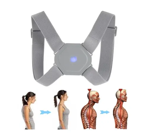 Sensörlü Dik Duruş Korsesi Şarjlı Titreşimli