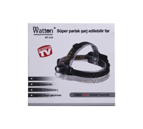 Sensörlü Şarjlı Kafa Lambası Wt-318