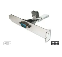 Digitus Seri yuva braket kablosu, D-Sub9 - IDC 2x5pin St/Bu, 0,25 m, seri, DTK, bej renk