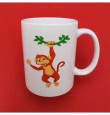 Sevimli Maymun Baskılı Kupa Bardak
