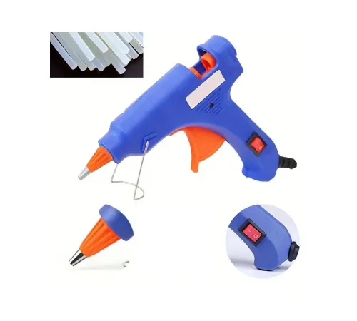 Sıcak Silikon Tabancası 20W On/OFF Tuşlu + 6 Adet Tam Boy İnce Slikon Hediyeli