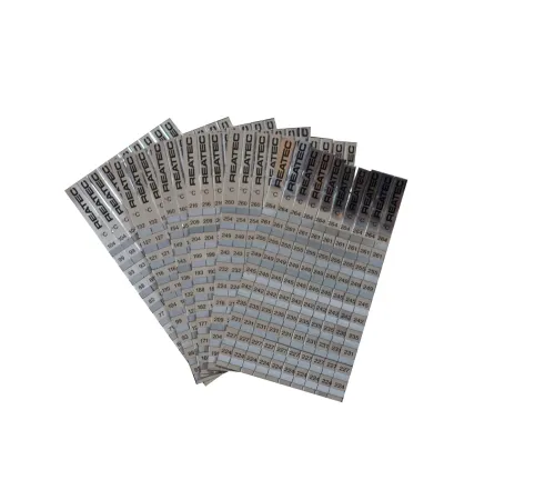 Sıcaklık-Isı Ölçüm Etiketi Ölçüm Aralığı 54,4°C - 104°C