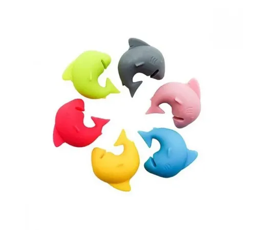 Silikon Köpek Baliği Kupa Belirteci