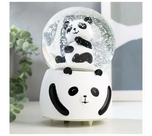 Siyah Beyaz Panda Kar Küresi Büyük Boy