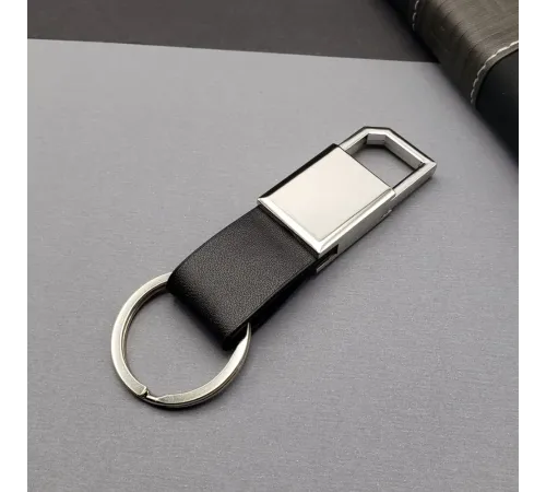 Siyah Gümüş Metal Anahtarlık