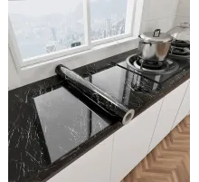 Siyah Mermer Desenli Yapışkanlı Tezgah Folyosu 3 Mt X 60 Cm