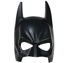 Siyah Renk Çocuk Boy Arkadan Lastikli Batman Maskesi Yarasa Adam