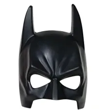 Siyah Renk Çocuk Boy Arkadan Lastikli Batman Maskesi Yarasa Adam