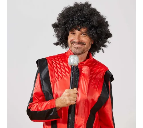 Siyah Renk Kıvırcık Afro Bonus Peruk