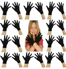 Siyah Renk Likralı 23 Nisan 29 Ekim 19 Mayıs Gösteri Bando Eldiveni 10 Çift ( 20 Adet )