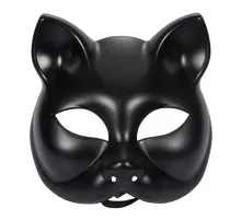 Siyah Renk Lüks Kedi Maskesi 12x13 cm