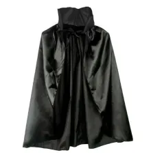 Siyah Renk Yakalı Halloween Pelerini 90 cm