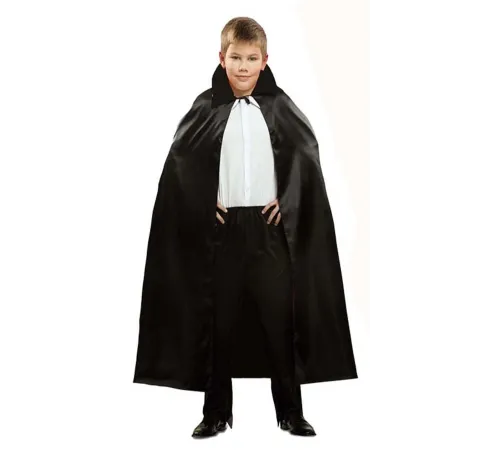 Siyah Renk Yakalı Halloween Pelerini 90 cm