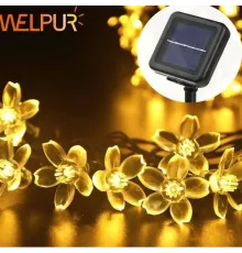 Solar 30 Ledli Çiçekli Günışığı Bahçe Aydınlatma Dekorasyon Güneş Enerjili