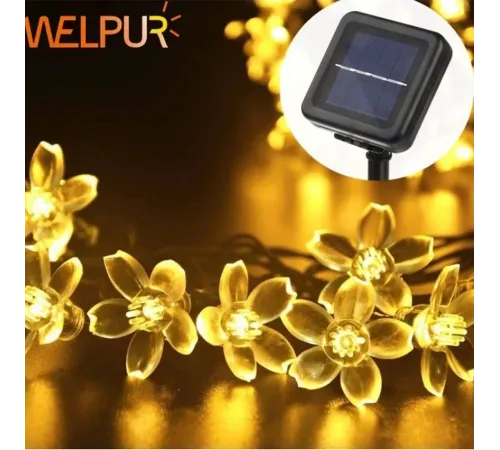 Solar 30 Ledli Çiçekli Günışığı Bahçe Aydınlatma Dekorasyon Güneş Enerjili