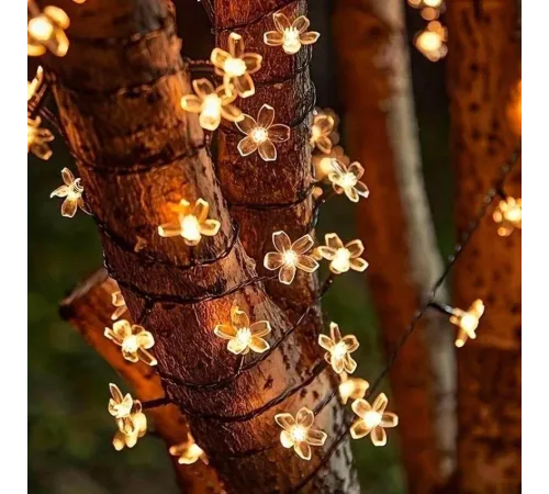 Solar 5m 50 Led Papatya Gün Işığı 8 Fonksiyonlu