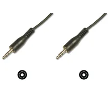 Stereo Ses Kablosu, 3.5 mm erkek - 3,5 mm erkek, 2.50 metre, CCS, 2x0.10/10 zırhlı, siyah renk