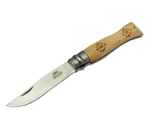 Sterling T0221 Bahçe Çakı 16 cm - Ahşap Sap, Bilezikli, Kılıflı