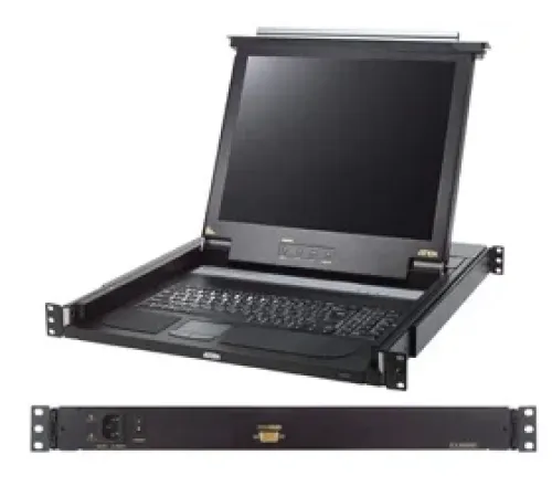 Sürgülü Kasaya Sahip, KVM Switch&#039;i Olmayan, Amerikan Klavye, Touchpad ve 17" LCD Ekranı Bulunan Konsol, Konsol Sayısı 1