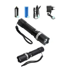 Swat Profesyonel Şarjlı El Feneri Ledli Flashlight Zoom Özellikli 6 Parça Full Set