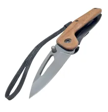 Taktik Çakı Küçük Paslanmaz Çelik Ahşap Sap 15 Cm