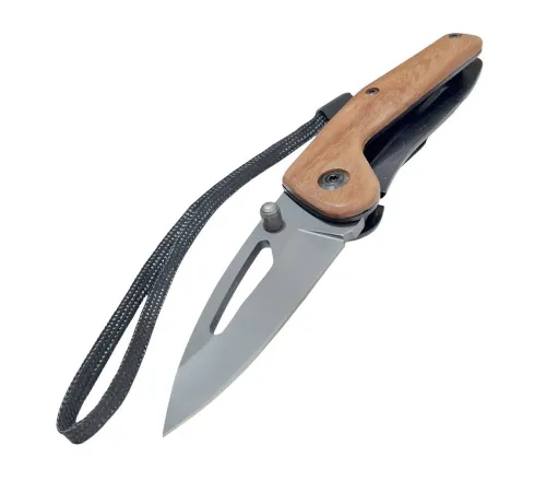 Taktik Çakı Küçük Paslanmaz Çelik Ahşap Sap 15 Cm