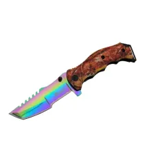 Tanto FST 3039 A Tırtıklı Gökkuşağı Kamp Çakı 23 cm - G10 Sap, Yarı