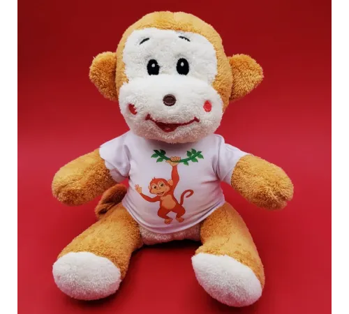 Tasarım Tişörtlü Oyuncak Maymun