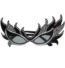 Taşlı Göz Kamaştıran Siyah Parti Alev Gözlük