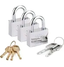 Tek Anahtarla Açılan Paslanmaz Çelik Asma Kilit 10 Lü Set