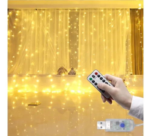 Tel Perde Led 3*3m 300 Led Gün Işığı