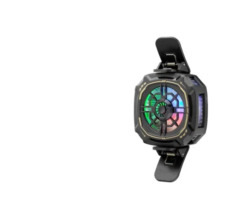 Telefon Buz Soğutucu Fan Mıknatıs Ve Klips Rgb Siyah HDX4381