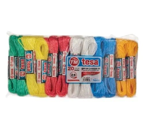 Temsan 20 Metre Naylon Çamaşır İpi 24'lü
