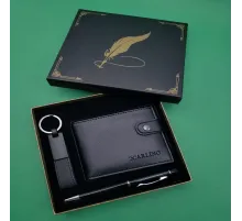 Tükenmez Kalem Cüzdan Ve Anahtarlık Siyah