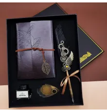 Tüylü Divit Hokka Kalem Seti Siyah