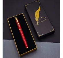 Tüylü Kalem Motif Kutulu Kırmızı Roller Kalem