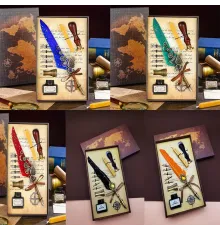 Tüylü Mürekkepli Divit Kalem Seti