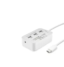 Type-C Hub 3*Usb3.0 + Ms + Sd + M2 + Tf 20Cm Beyaz HDX7029