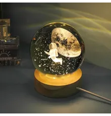 Uçan Astronot Işıklı Cam Küre Cap 6 Cm 56