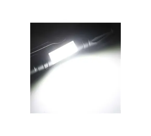 Ultra Çift Yönlü Güçlü Pilli Led El Feneri 2000 Lümen 6W Cob Led Su Geçirmez Zoomlu 3 Modlu