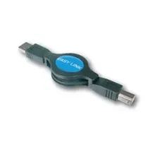 USB 1.1 Makaralı Kablo, USB-A erkek/USB-B erkek, 1.20 metre