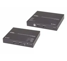 USB DisplayPort Dual View HDBaseT™ 2.0 KVM (Keyboard/Video Monitor/Mouse) Mesafe Uzatma Cihazı (4K@100m Tek Ekran için)<br>
USB DisplayPort Dual View HDBaseT™ 2.0 KVM Extender (4K@100m for Single View)