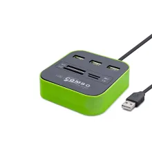 Usb Hub 3*Usb + Ms + Sd + M2 + Tf Yeşil HDX7006