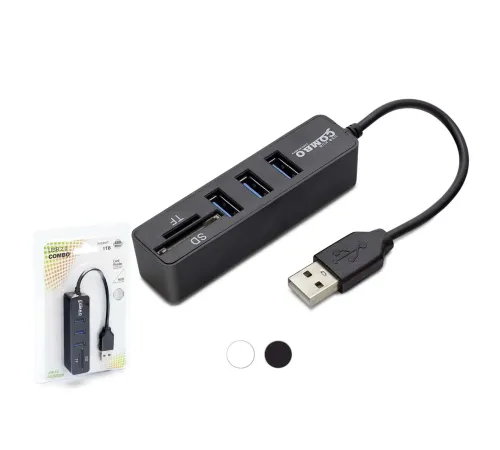 Usb Hub 3*Usb + Sd + Tf Siyah HDX7009