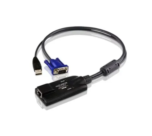 USB KVM Adaptörü (CPU Modül), KVM Kablosunun PC&#039;nin USB portuna Bağlanması İçin Adaptör, maksimum mesafe 40 metre, ATEN-KH2508A, ATEN-KH2516A ile birlikte kullanılır<br>
USB VGA KVM Adapter