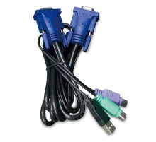 USB KVM Kablosu, entegre PS2 <-> USB Çevirici, 3 Metre<br>
3M USB KVM Cable with built-in PS2 to USB Converter