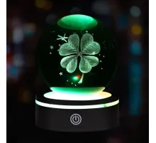 Usb li Dönen Yonca Cam Küre