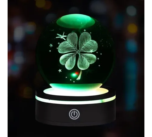 Usb li Dönen Yonca Cam Küre