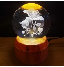 Usb li I Love You Dönen Cam Küre