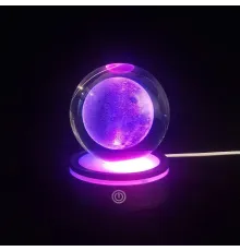 Usb li Plastik Altlıklı Dolunay Dönen Cam Küre